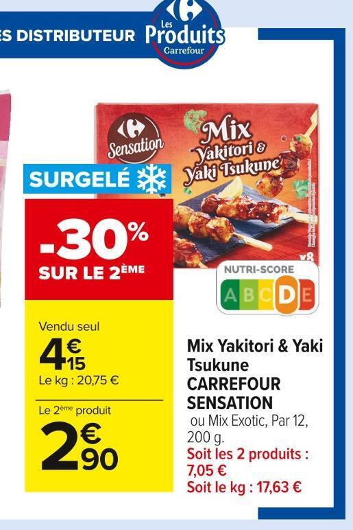 Promo Carrefour sensation mix yakitori & yaki tsukune chez Carrefour Market