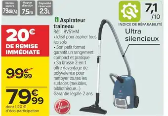 Carrefour Hoover aspirateur traineau offre