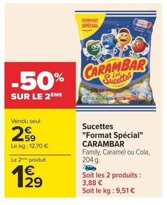 Carrefour Carambar sucettes format spécial offre