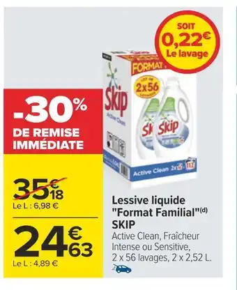 Carrefour Skip lessive liquide format familial offre