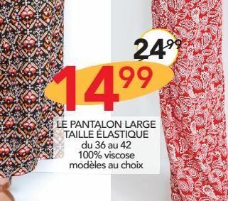 Stokomani Le pantalon large taille élastique offre