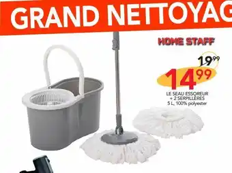 Stokomani Le seau essoreur + 2 serpilleres offre