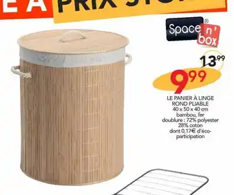 Stokomani Le panier à linge rond pliable offre