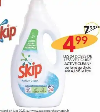 Stokomani Les 24 doses de lessive liquide active clean offre