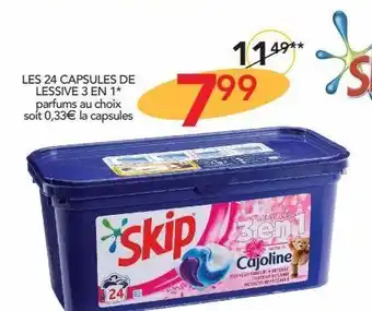 Stokomani Les 24 capsules de lessive 3 en 1 offre