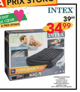 Stokomani L`airbed électrique 2 places offre