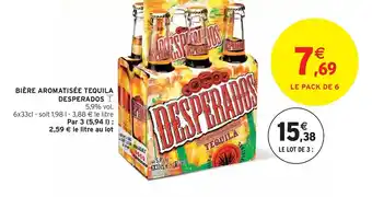 Intermarché BIÈRE AROMATISÉE TEQUILA offre