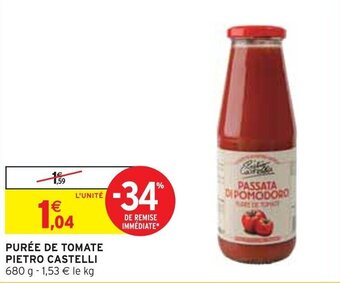 Intermarché PURÉE DE TOMATE PIETRO CASTELLI offre