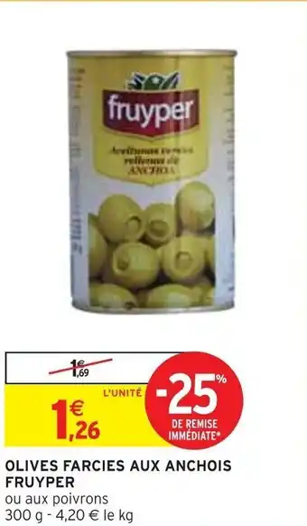 Intermarché OLIVES FARCIES AUX ANCHOIS FRUYPER offre