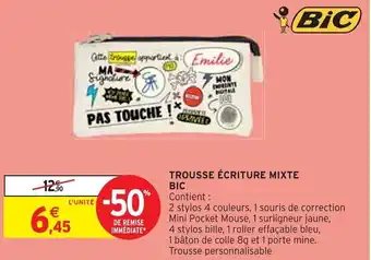 Intermarché TROUSSE ÉCRITURE MIXTE BIC offre