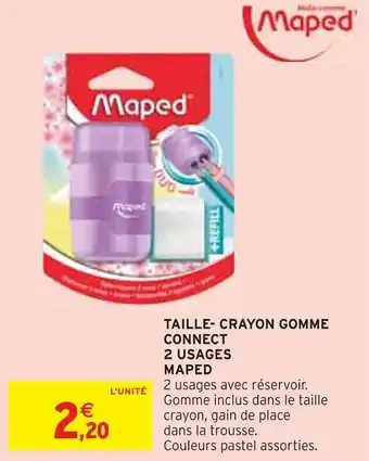 TAILLE-CRAYON GOMME CONNECT 2 MAPED