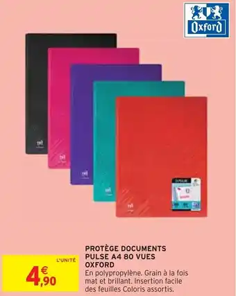 Intermarché PROTÈGE DOCUMENTS PULSE A4 80 VUES offre