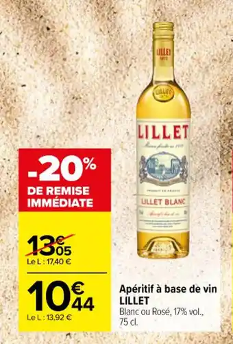 Carrefour Apéritif à base de vin LILLET offre