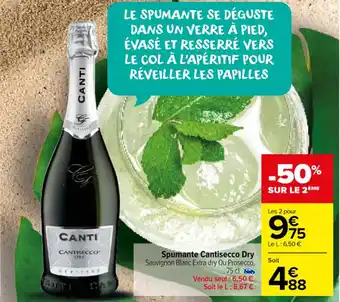 Carrefour Spumante Cantisecco Dry offre