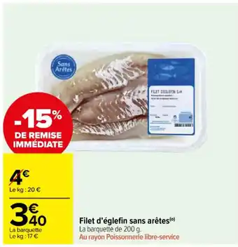 Carrefour Filet d'églefin sans arêtes(⁰) offre