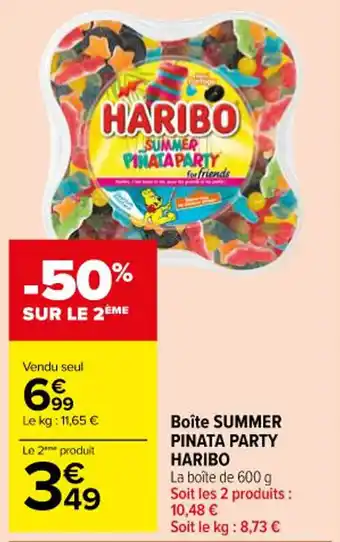 Carrefour Boîte SUMMER PINATA PARTY HARIBO offre