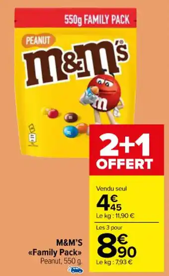 Carrefour M&M'S <<Family Pack>> offre