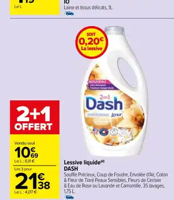 Carrefour Lessive liquide(d) 10 Dash offre