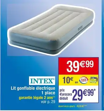 Cora x Carrefour Lit gonflable électrique prix offre
