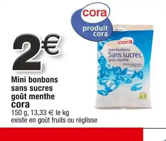 Cora x Carrefour Mini bonbons sans sucres goût menthe offre