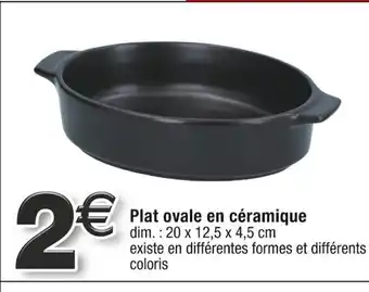 Cora x Carrefour Plat ovale en céramique dim.: 20 x 12,5 x 4,5 cm existe en différentes formes et différents coloris offre