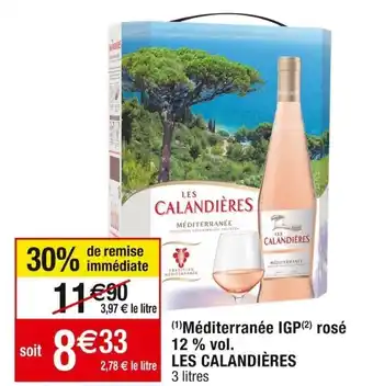 Cora x Carrefour (¹)Méditerranée IGP(²) rosé offre