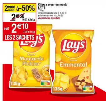 Cora x Carrefour Chips saveur emmental Lay's offre