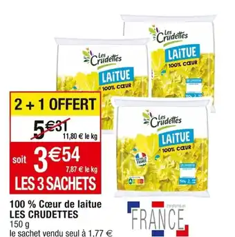 Cora x Carrefour 100% Cœur de laitue LES CRUDETTES offre