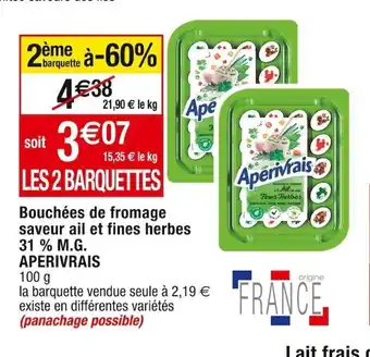 Bouchées de fromage saveur ail et fines herbes