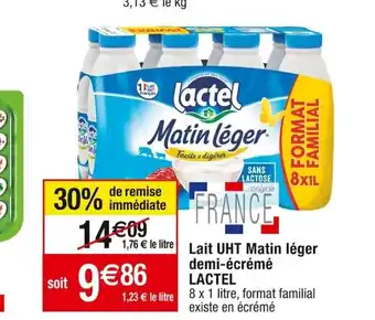 Cora x Carrefour Lait UHT Matin léger demi-écrémé offre
