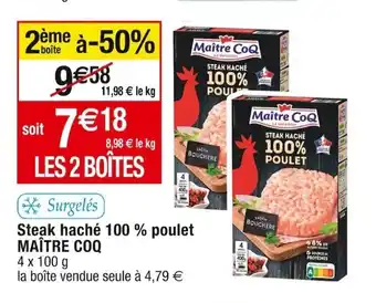 Steak haché 100 % poulet MAÎTRE COQ