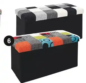 Coffre banc pliable patchwork