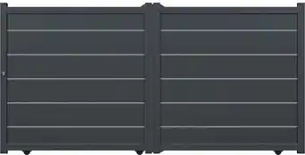 Brico Dépôt Portail coulissant aluminium gris anthracite aracaju - l. 3,25 x h. 1,76 m offre