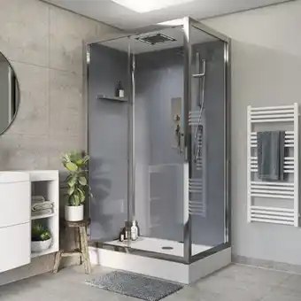 Brico Dépôt Goodhome cabine de douche hydromassante beloya - l. 90 x l. 110 x h. 220 cm offre