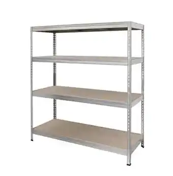 Brico Dépôt Cooke and lewis étagère garage bois/métal 4 tablettes - h.180 x l.166 x p.60 cm offre