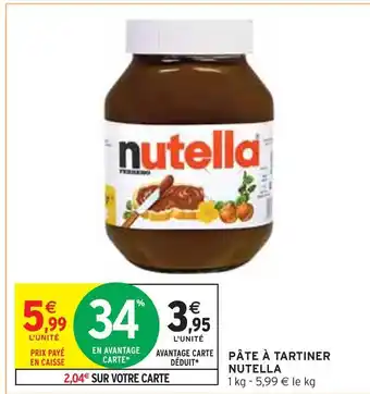 Intermarché Nutella pâte à tartiner offre