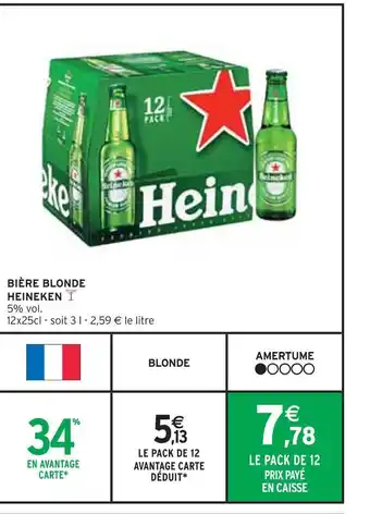 Intermarché Heineken bière blonde offre