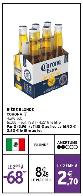 Intermarché Corona bière blonde offre