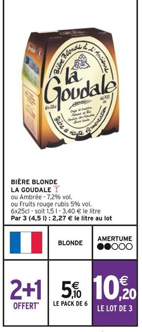 Intermarché La goudale bière blonde offre