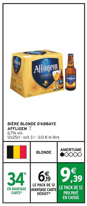 Intermarché Affligem bière blonde d'abbaye offre
