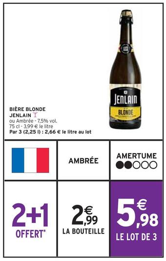 Intermarché Jenlain bière blonde offre