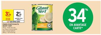 Intermarché Géant vert fonds d'artichauts offre