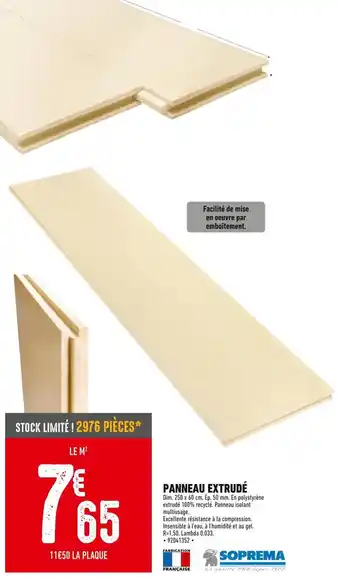 Brico Cash Soprema panneau extrudé offre