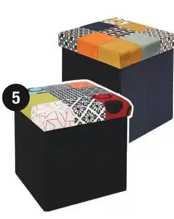 Cora x Carrefour Coffre pouf pliable patchwork offre