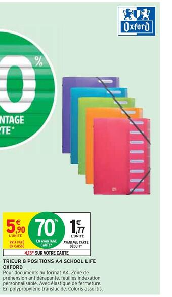 Intermarché Oxford trieur 8 positions a4 school life offre