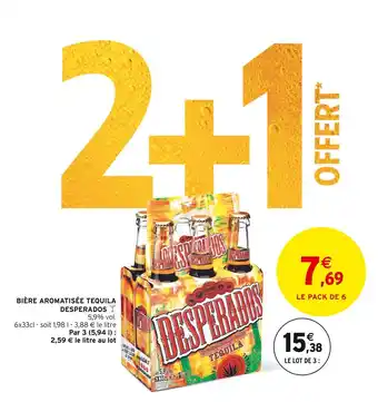 Intermarché Desperados bière aromatisée tequila offre