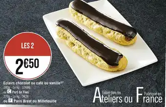 Casino Supermarchés Eclairs chocolat ou café ou vanille offre