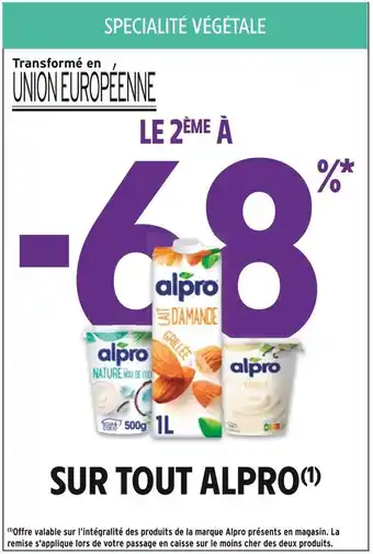 Intermarché Alpro le 2ème à -68% sur tout alpro offre