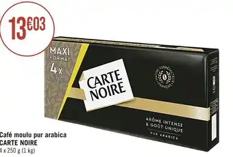 Casino Supermarchés Carte noire café moulu pur arabica offre
