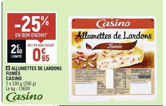 Casino allumettes de lardons fumés